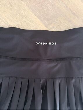 GoldHinge Women's Black Pleated Active Skirt 15" BLACK NWOT TENNIS SKIRT medi